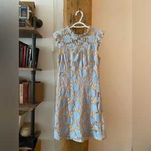 Monteau Lace Mock Neck Dress